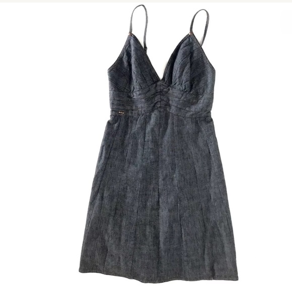 For Joseph | Designer Denim Dress  Empire Waist - Picture 7 of 8